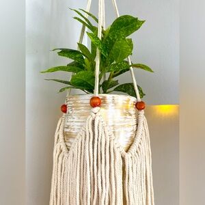 Handmade Macrame Fringe Plant Hanger 🪴